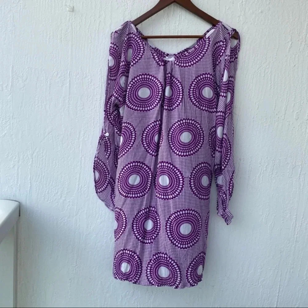 Dress open sleeve M‎ purple Yoha